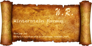 Winterstein Razmus névjegykártya